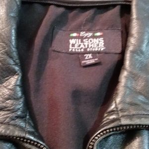 Mens leather bomber jacket